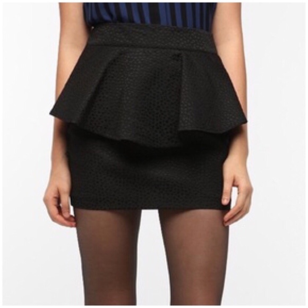 Silence & Noise Black Peplum Skirt